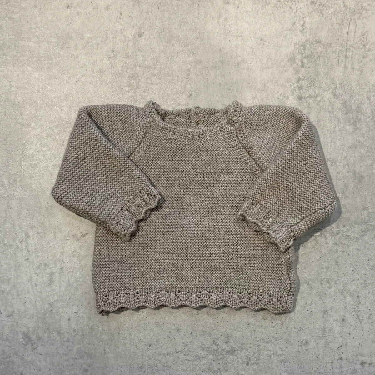 Jersey bebé lana gris claro - Imagen 2