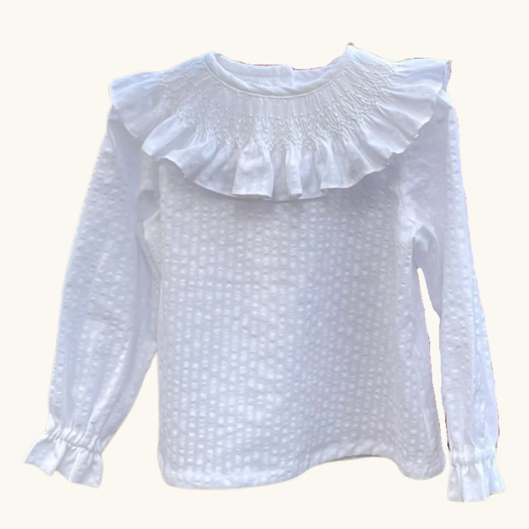 Blusa cuello nido blanca - Imagen 2