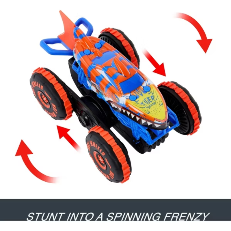 Carro Hot Wheels Monster Trucks A Control Remoto Tiger Shark - Imagen 6
