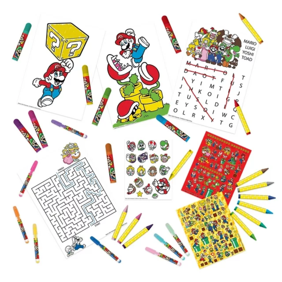 Estuche De Crayolas De Lujo Metálico Super Mario Bros - Imagen 3