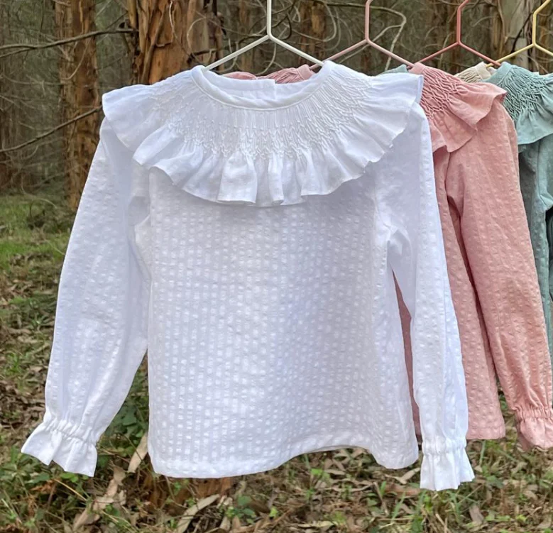 Blusa cuello nido blanca - Imagen 3