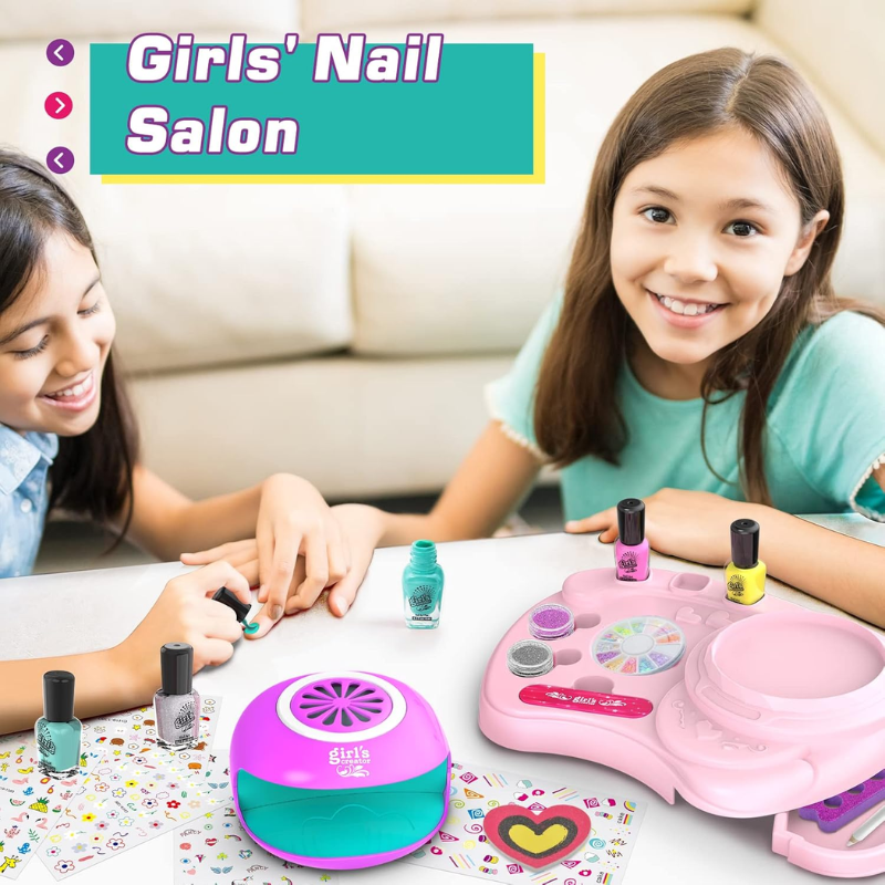 Kit De Maquillaje Belleza Para Niñas Con Maquina Secadora - Imagen 5