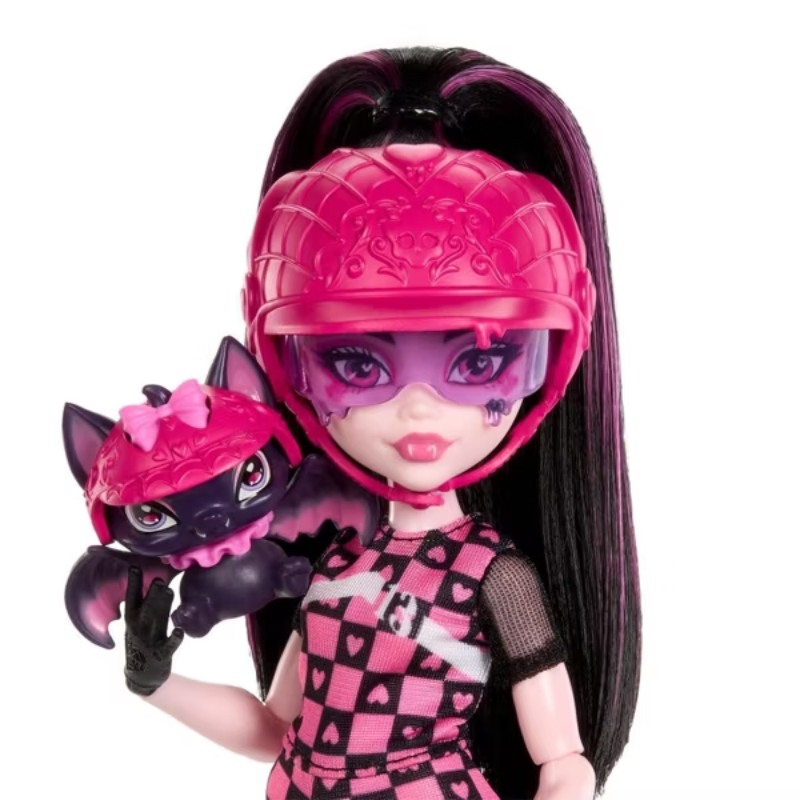 Muñeca Monster High Draculaura En Moto Scooter Mascota - Imagen 4