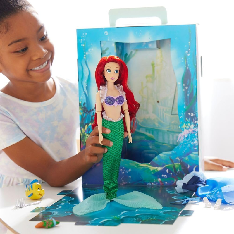 Muñeca Princesa Disney Ariel 2 Trajes - Imagen 3