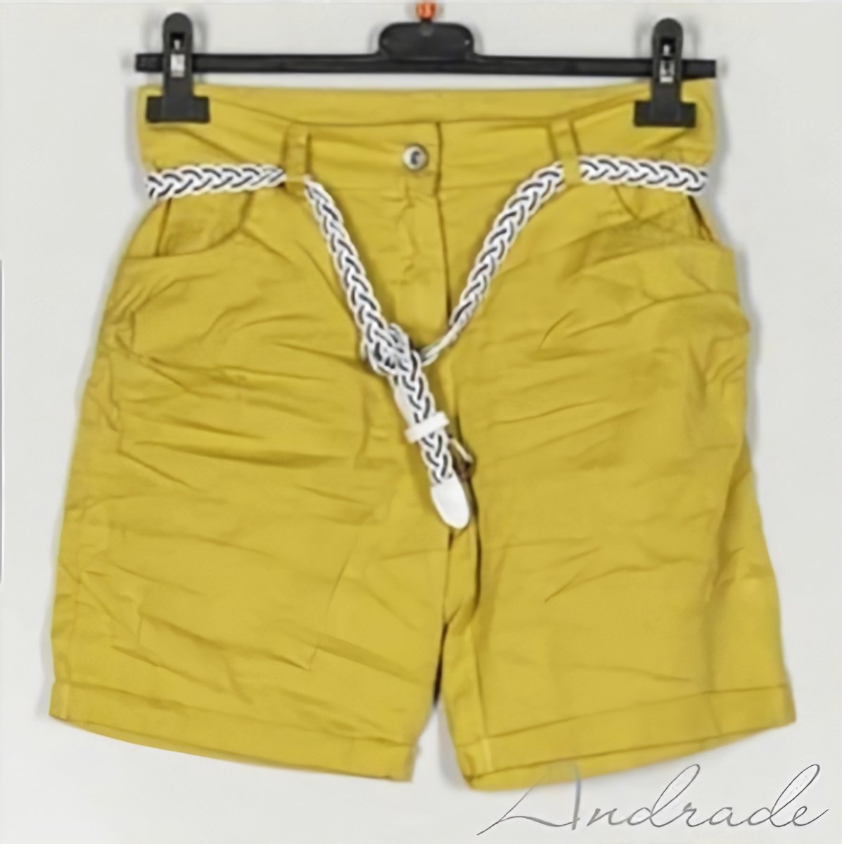 Pantalón corto mujer con cinturón - Imagen 2