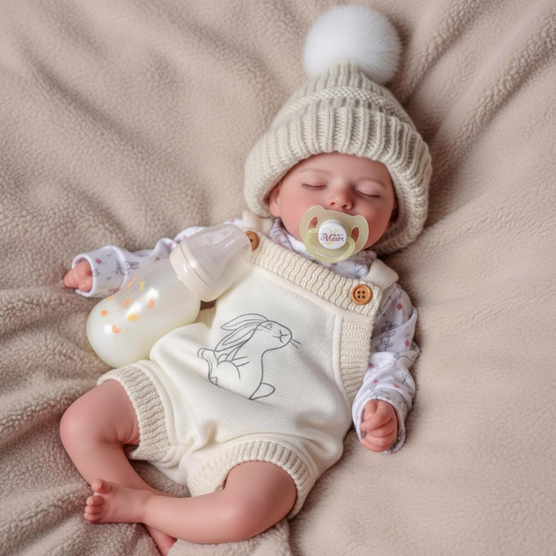 Reborn Bebé Muñeco Real Suave Cuerpo De Algodón 43cm Matias - Imagen 2
