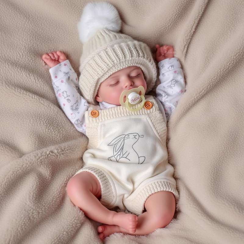 Reborn Bebé Muñeco Real Suave Cuerpo De Algodón 43cm Matias - Imagen 3
