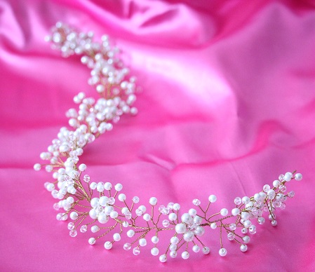 Tiara para Novia Rosé - Imagen 2