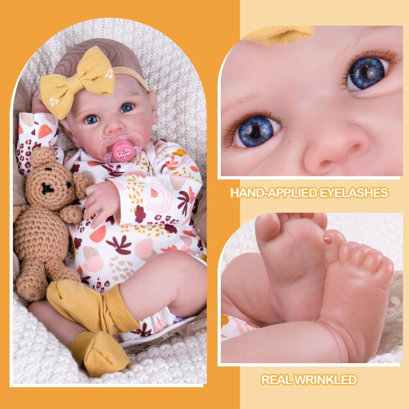 Muñeca Real Bebe Reborn Cuerpo De Algodon Y Silicona Angelita - Imagen 3