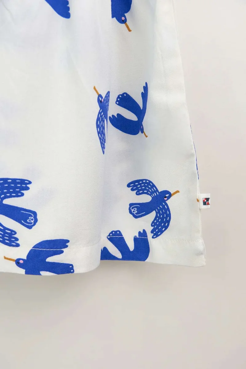 Vestido estampado de pájaros - Batela - Imagen 7